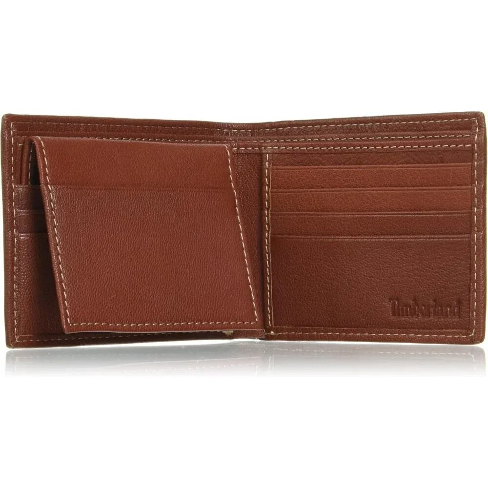 🆕Men Brown Leather Passcase Security RFID One Size